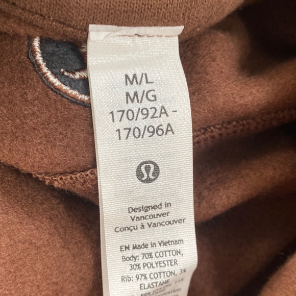 ❤️ Lululemon Scuba Funnel Half-Zip Java Size M/L NWT - Picture 4 of 9